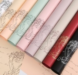 Un buon prezzo. Carta di imballaggio per fiori a prova d'acqua romantica francese in linea