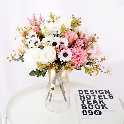 comprare Rose, margherite, palle artificiali, ortensie, bouquet artificiali a mano, fiori artificiali per il matrimonio, composizioni floreali casalinghe, fiori di seta decorativi fabbricazione online