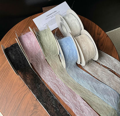 comprare 4cm/10m Nastro di piume nere per bouquet di fiori, design con nappe per decorazioni fai-da-te e materiali floreali fabbricazione online