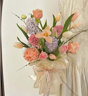 comprare Nastro Serie Rosa Viola Verde per Festa della Dea per Legatura Bouquet Floreali, Cottura, Fai da Te, Materiali per Regali, Multi-materiale 25m fabbricazione online