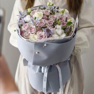comprare Carta goffrata impermeabile in stile coreano per confezioni di fiori di carta Kafin, 58*58 cm, bouquet rotondo in plastica online manufacture