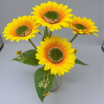 comprare Fiori simulati Fiore di girasole Falso Bouquet Fiore di girasole fazzoletto Fiore Bouquet Nozze Hotel Decorazione Fiori online manufacture