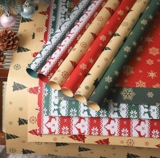 comprare Carta da imballaggio per fiori ad albero di Natale in carta kraft in molti colori per composizioni fai-da-te online manufacture
