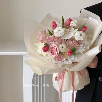 comprare Carta da regalo floreale crema goffrata Carta speciale impermeabile online manufacture