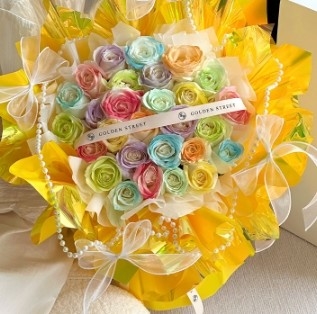 comprare Carta da imballaggio floreale impermeabile in vetro cristallo colorato caramella per feste 57*57cm online manufacture