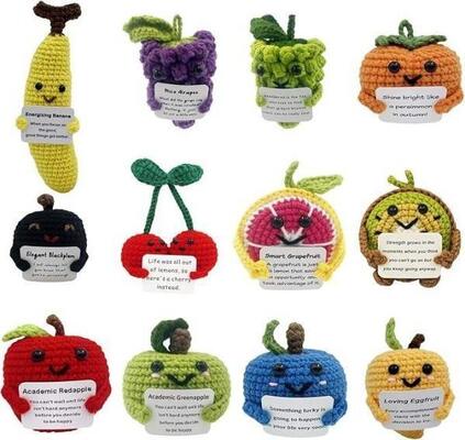 comprare Bambola di peluche a maglia personalizzabile, da 11 a 30 cm, riempimento in cotone PP, per bambini e alleviare lo stress fabbricazione online