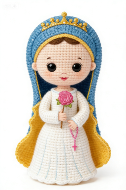 comprare Kiva bambola santa fatta a mano all'uncinetto, simpatico peluche in stile religioso, bambola creativa lavorata a mano fabbricazione online