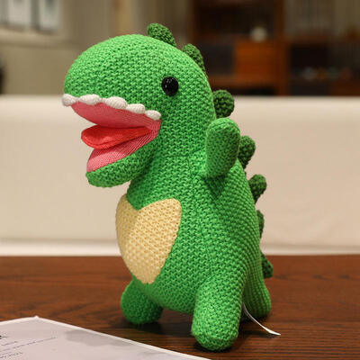 comprare OEM ODM Giocattoli a maglia personalizzati all'ingrosso Amigurumi Teddy Bear Dinosauro Bambola di peluche Bambino Crochet Stuffato Giocattoli per animali fabbricazione online