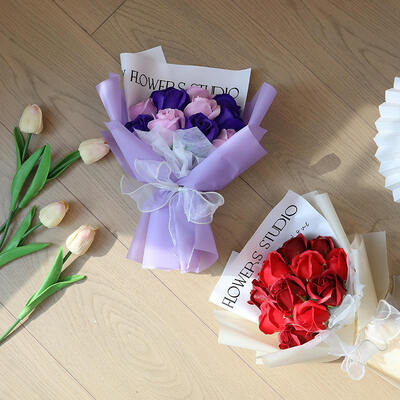 comprare Mazzi di rose Garofani Girasoli Bouquet di fiori di sapone Festa della mamma Bouquet simulato di San Valentino fabbricazione online