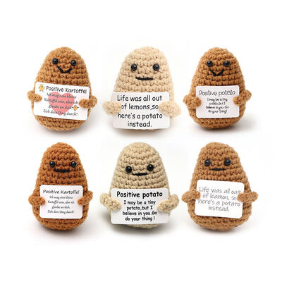 comprare Kawaii Stuffato Magliato Emozionale Positivo Patata Crochet Plush Bambola fabbricazione online