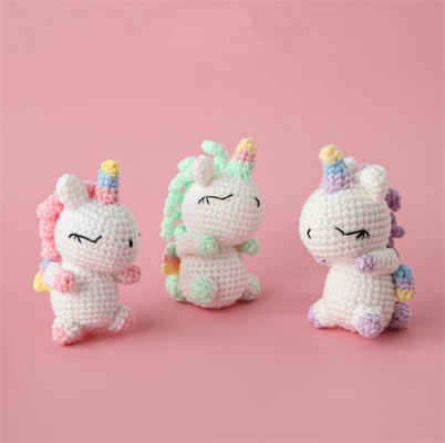 comprare Nuovo Amigurumi giocattoli di peluche fatti a mano Bambole da incrocio Decorazione regalo unicorno animale farcito per ragazzi ragazze fabbricazione online