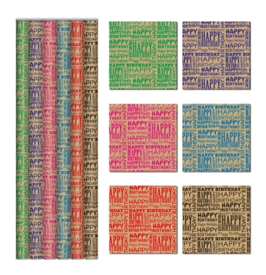 comprare Il buon compleanno 80gsm ha stampato la stampa a getto di inchiostro dell'OEM/ODM del rotolo della carta dell'involucro di regalo online manufacture