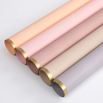 comprare Matt Florist Wrapping Paper involucro del mazzo da 50 micron riveste con il confine dorato online manufacture