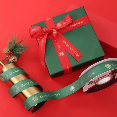 comprare Nastro rosso stampato di Natale del nastro 25mm del Grosgrain del raso del poliestere online manufacture