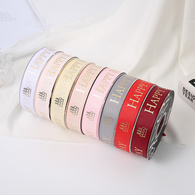 comprare Lunghezza stampata su ordinazione del modello 50Y di buon compleanno del nastro dell'involucro di regalo del Grosgrain online manufacture