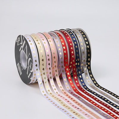 comprare Il cuore modella il nastro del raso di progettazione per la larghezza della decorazione 10mm di Natale di spostamento di regalo online manufacture