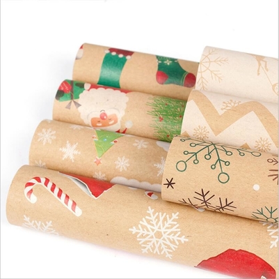 comprare la carta dell'involucro di regalo di stile di Natale 80gsm riveste 50cm*70cm molte nuove progettazioni online manufacture