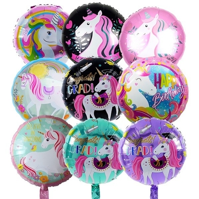 comprare Palloni di riempimento a 18 pollici di Unicorn Foil Balloon Helium dell'arcobaleno maschio femminile online manufacture