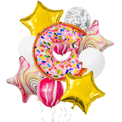 Un buon prezzo. Palloni del di alluminio del pentagramma della ciambella del fumetto per la decorazione della festa di compleanno in linea