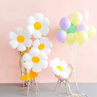 Un buon prezzo. Decorazione sveglia del partito di Daisy Flower Shape Foil Balloons Globos di stile dell'Istituto centrale di statistica in linea