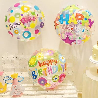 Un buon prezzo. Pallone rotondo della stagnola della decorazione dei palloni DIY del partito del fumetto del pallone trasparente a 18 pollici all'ingrosso di compleanno in linea