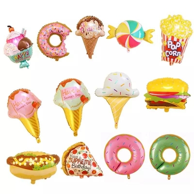 Un buon prezzo. I giocattoli all'ingrosso dei bambini del muro di confine di compleanno dei palloni del dessert i palloni della stagnola di Candy delle guarnizioni di gomma piuma del gelato in linea