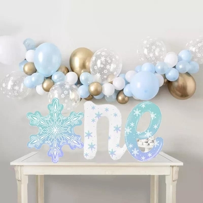 Un buon prezzo. Fiocco di neve di Wholesal un pallone della stagnola del fiocco di neve della decorazione della festa di compleanno di inverno del pallone di compleanno di inverno del pallone di compleanno in linea