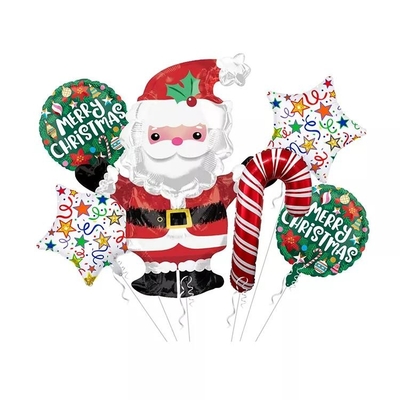 Un buon prezzo. Nuovi rifornimenti di Candy Cane Balloon Aluminum Foil Balloon Santa Claus Balloon Set For Decoration di Natale di Wholesal in linea