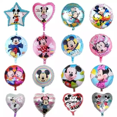 Un buon prezzo. Personaggio dei cartoni animati Round Star Heart Minnie Mickey Palloncino gonfiabile per bambini da 18 pollici in linea