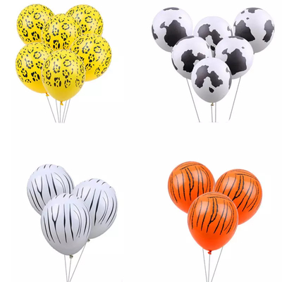 Un buon prezzo. Palloncino in lattice con stampa mucca a cinque facce da 12 pollici e 2,8 grammi di spessore per la festa in linea