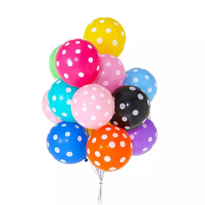 Un buon prezzo. Polka di stampa completa su ordinazione multicolore Dot Latex Balloons 12inch del lattice in linea