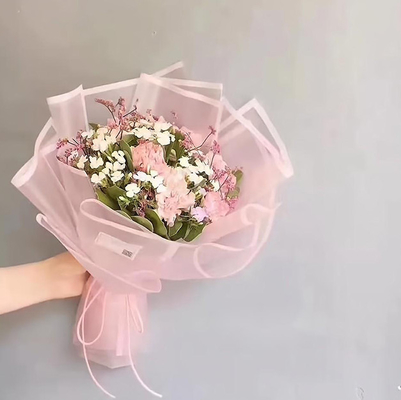 Buon prezzo Carta da imballaggio trasparente impermeabile di Matte Non Woven Tissue Flowers per il mazzo in linea