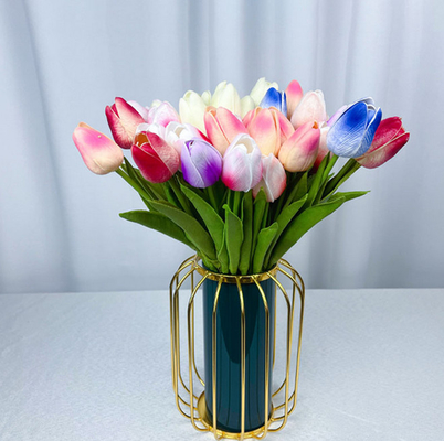 Un buon prezzo. Indoor finto ramo singolo PVC morbido al tatto plastica artificiale Real Touch fiori di tulipano in linea