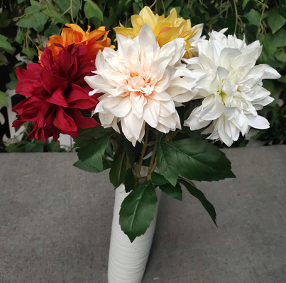 Un buon prezzo. Fiore artificiale della dalia delle teste di stile europeo 3 per il fiore di seta di cerimonia nuziale della festa domestica in linea