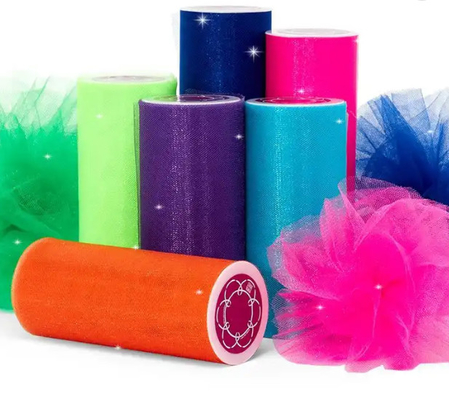 Un buon prezzo. Glitter Glitter roll di tessuto di tulle di nylon Tulle personalizzabile Rolls di tulle in linea