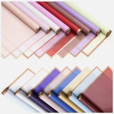 Buon prezzo Golden Edge carta di avvolgimento impermeabile da fioraio 58*58cm per imballaggio di bouquet in linea