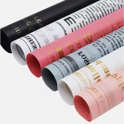 Un buon prezzo. Lettere inglesi Logo stampato del marchio Carta tissue personalizzata Customizzare il modello testo Fiore confezione carta regalo carta di avvolgimento in linea