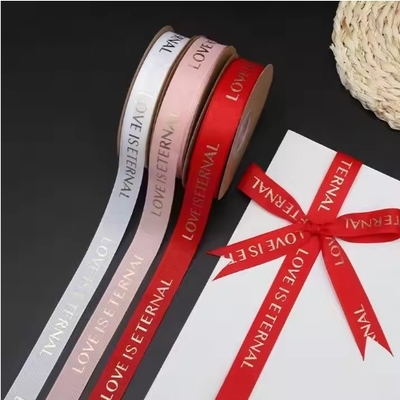Un buon prezzo. Lettere in poliestere classico filo di amore eterno nastro di nastro per bouquet e regalo avvolgimento in linea