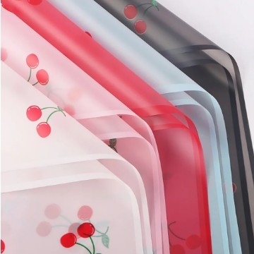 56*56cm Cherry Matte Waterproof Floral Wrapping Paper con disegno coreano traslucido