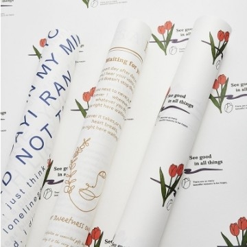 Un buon prezzo. Materiale di carta da imballaggio di fiori carta di fiori carta d'arte carta in stile decorazione negozi di fiori forniture scatola regalo carta da fiori di tulipani in linea
