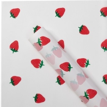 Un buon prezzo. Carta di avvolgimento a fiore impermeabile a maglia di fragole Matte con bordi in linea
