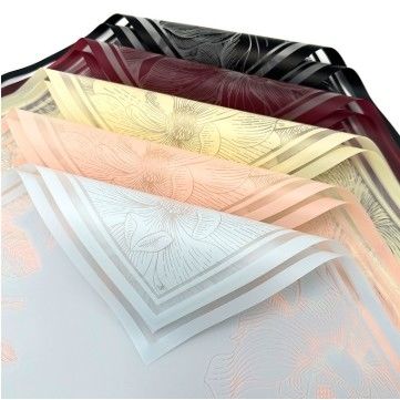Un buon prezzo. Carta di imballaggio impermeabile a fiore con pellicola di gelatina di Mulan 57*57cm Materiale di imballaggio a colori multipli per bouquet floreali in linea