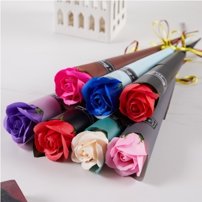 Un buon prezzo. Single Sapone Fiore Rosa Simulazione Sapone Fiore Bouquet Giorno della Mamma Regalo Giorno di San Valentino Evento Piccolo Regalo all'ingrosso in linea