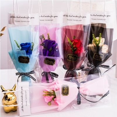 Un buon prezzo. Fabbrica all'ingrosso sacchetto rosa sapone fiori bouquet festa della mamma azienda gruppo acquisto regalo in linea