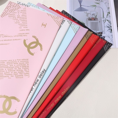 Un buon prezzo. Carta di avvolgimento impermeabile di eleganza europea carta da giornale chic stampa floreale regalo per bouquet in linea