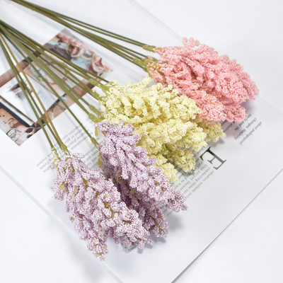 Un buon prezzo. Minimalista Falso Bouquet di Grano Realistico Fiori Falsi 5x30cm Plastica in linea