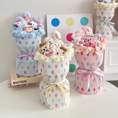 Un buon prezzo. Plüsch und schön Dopamine Dot Stoff Finito Bouquet Sapone Rosa Fiore regalo di San Valentino per la ragazza in linea