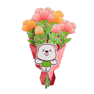 Un buon prezzo. Buco di fiori regalo per la Festa della Mamma, cartolina di auguri kit di carta fatta a mano per bambini dell'asilo in linea