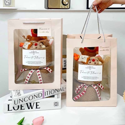 Un buon prezzo. 18x33cm Bambola di capibara di piumaggio Bouquet regalo unico per Decorazione del giorno degli insegnanti e compleanno creativo in linea