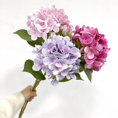 Un buon prezzo. Fiore artificiale di ortensia Bouquet bellissima decorazione nuziale Varietà di ortensia colori multipli in linea